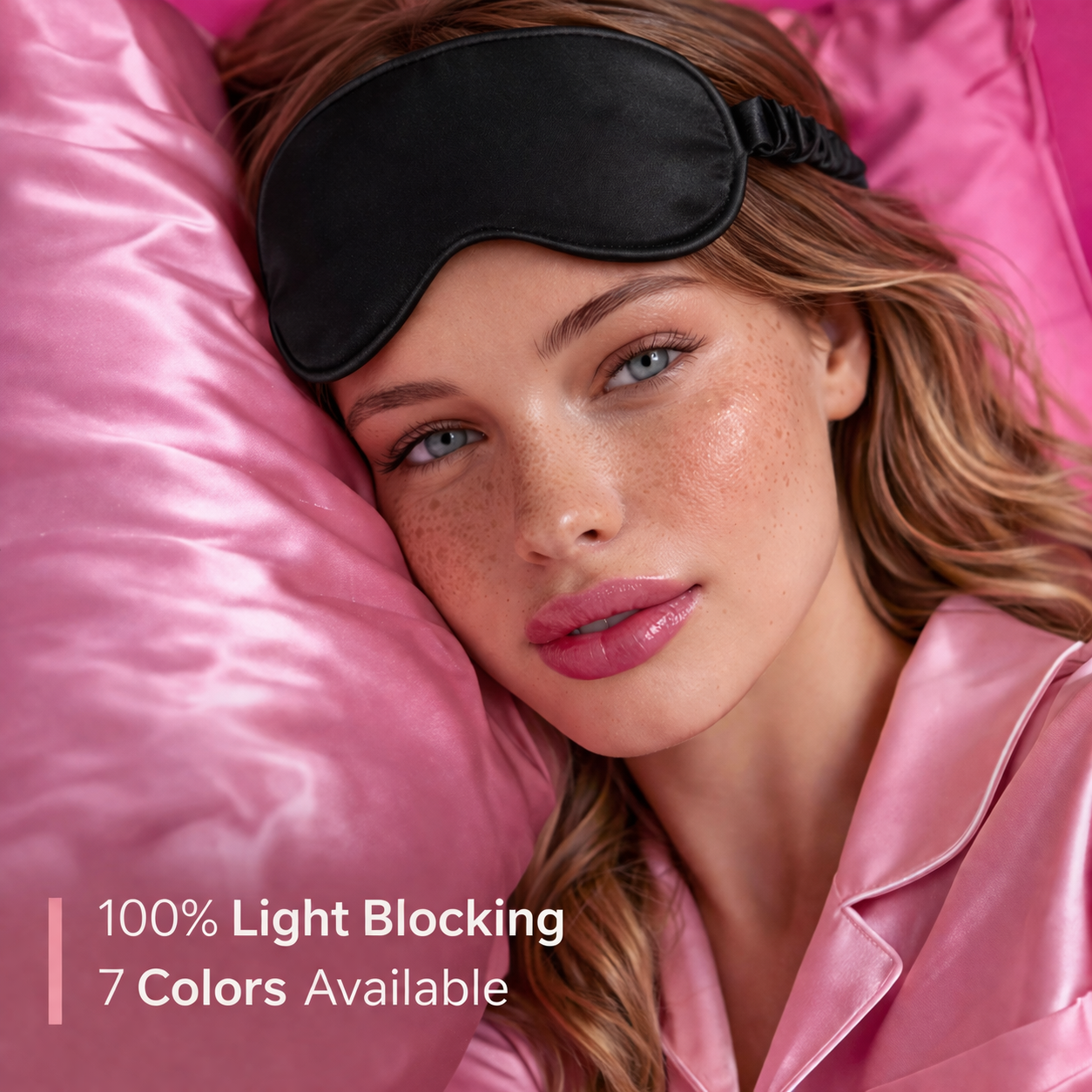 Silk Feel Sleep Eye Mask – Soft Blackout Night Mask for Women