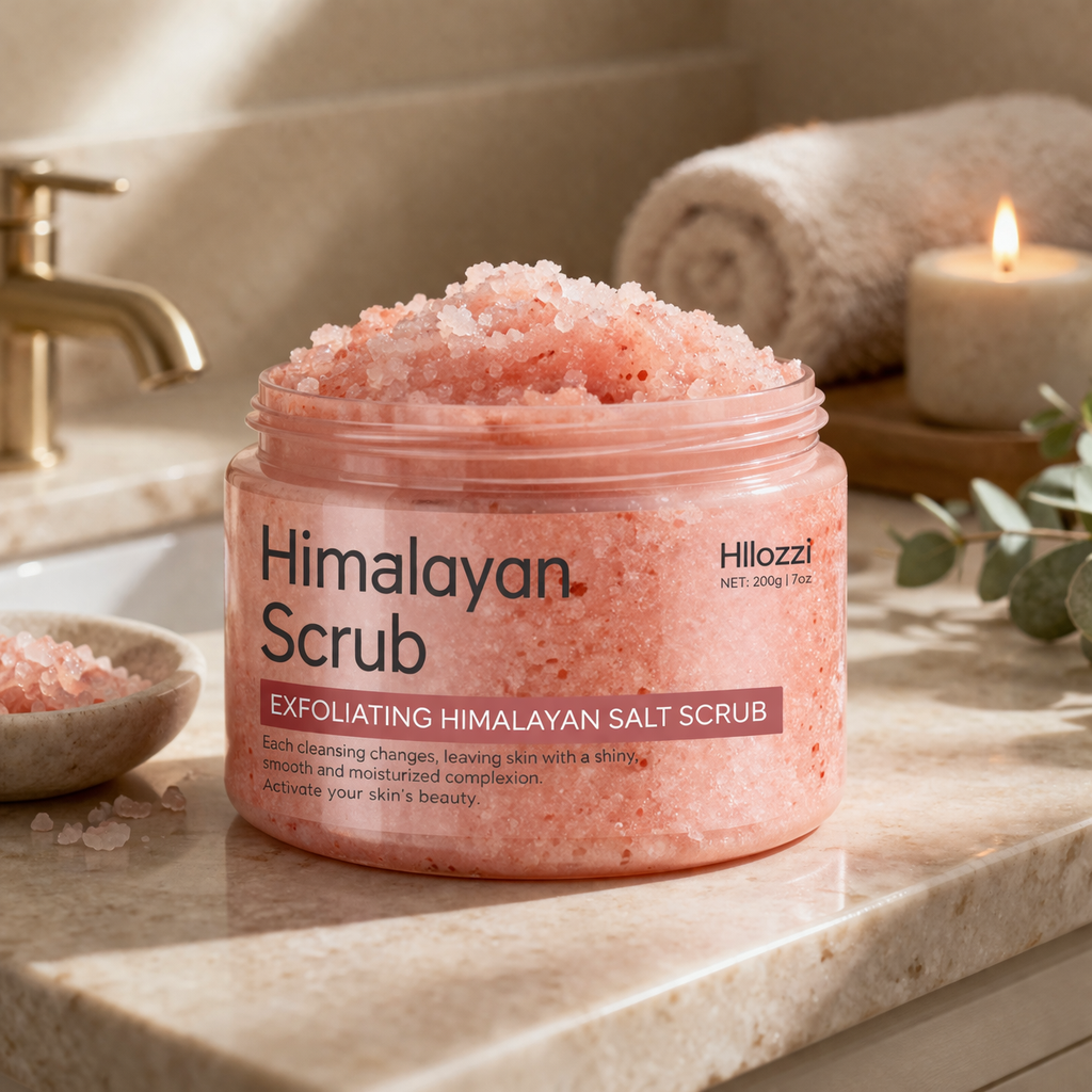 Pink Himalayan Salt Body Scrub – Exfoliate, Whiten & Glow 200g