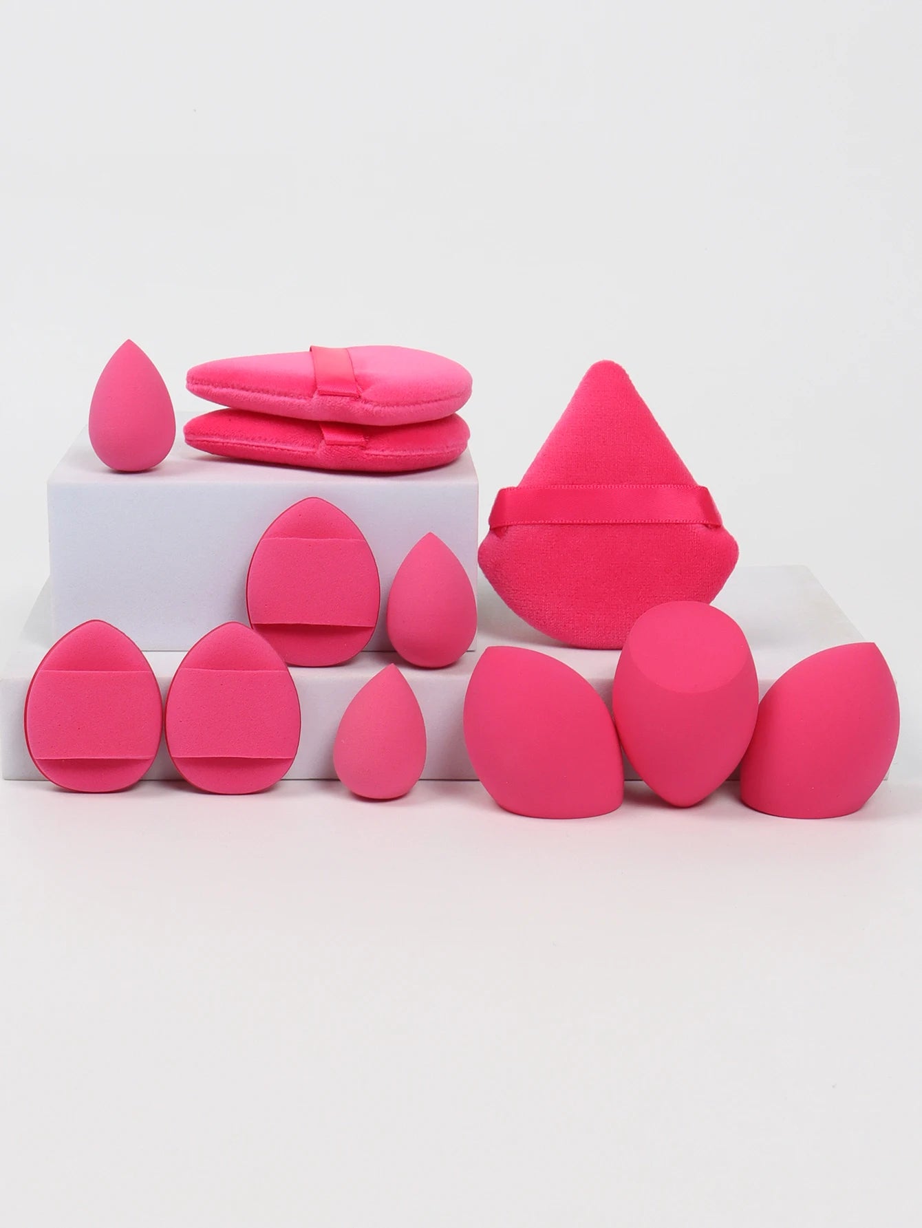12-Piece Makeup Sponge Set – Powder Puffs, Air Cushion & Beauty Egg Blenders