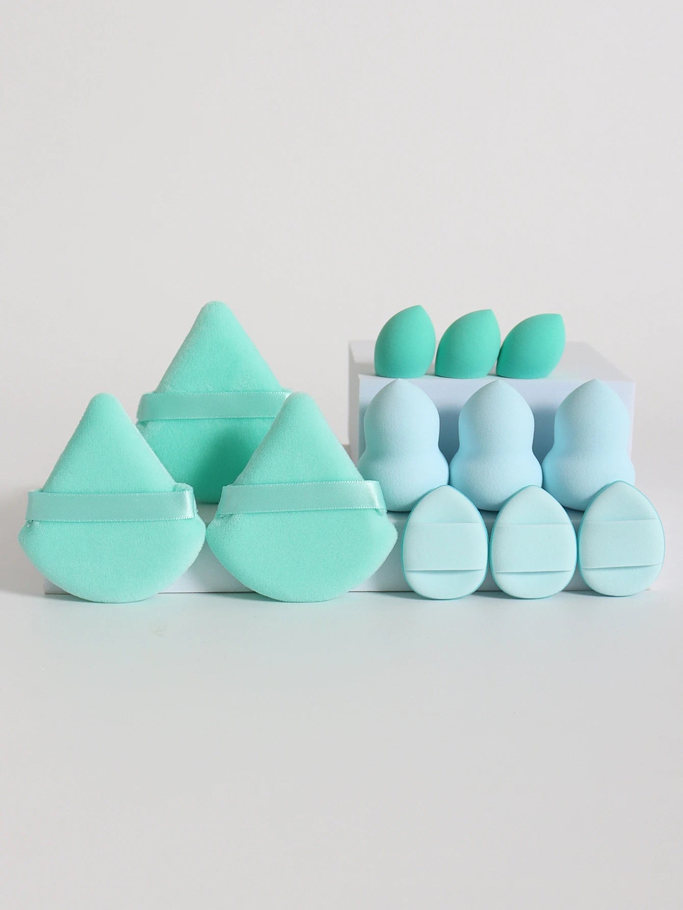 12-Piece Makeup Sponge Set – Powder Puffs, Air Cushion & Beauty Egg Blenders