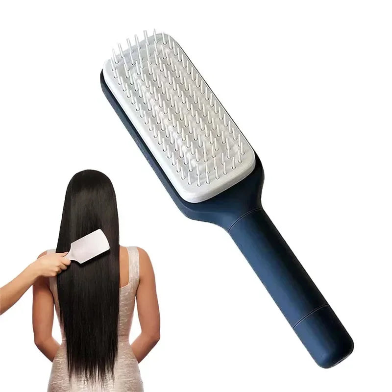 EasyClean™ Self-Cleaning Hair Brush — One-Twist Retractable Comb
