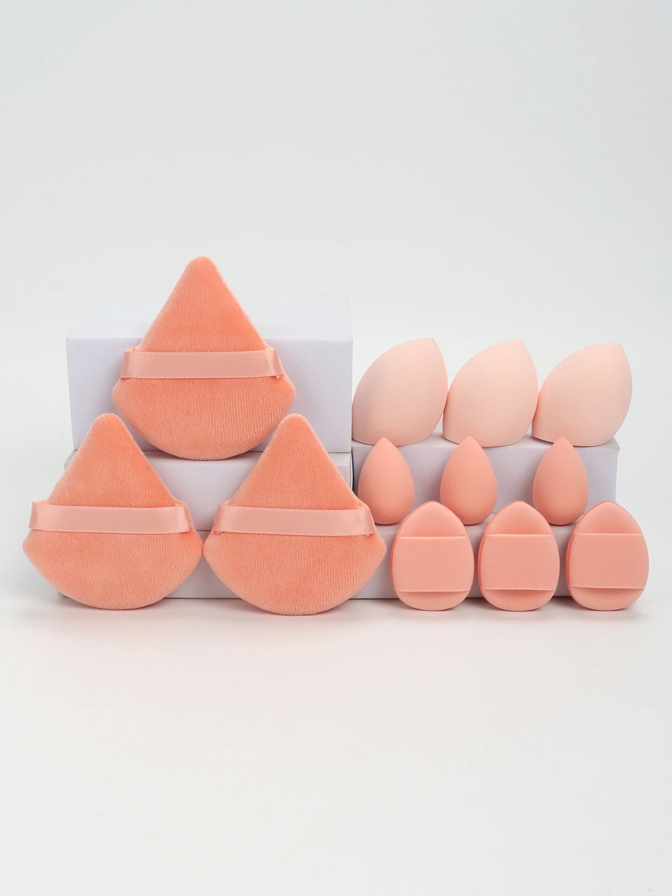 12-Piece Makeup Sponge Set – Powder Puffs, Air Cushion & Beauty Egg Blenders