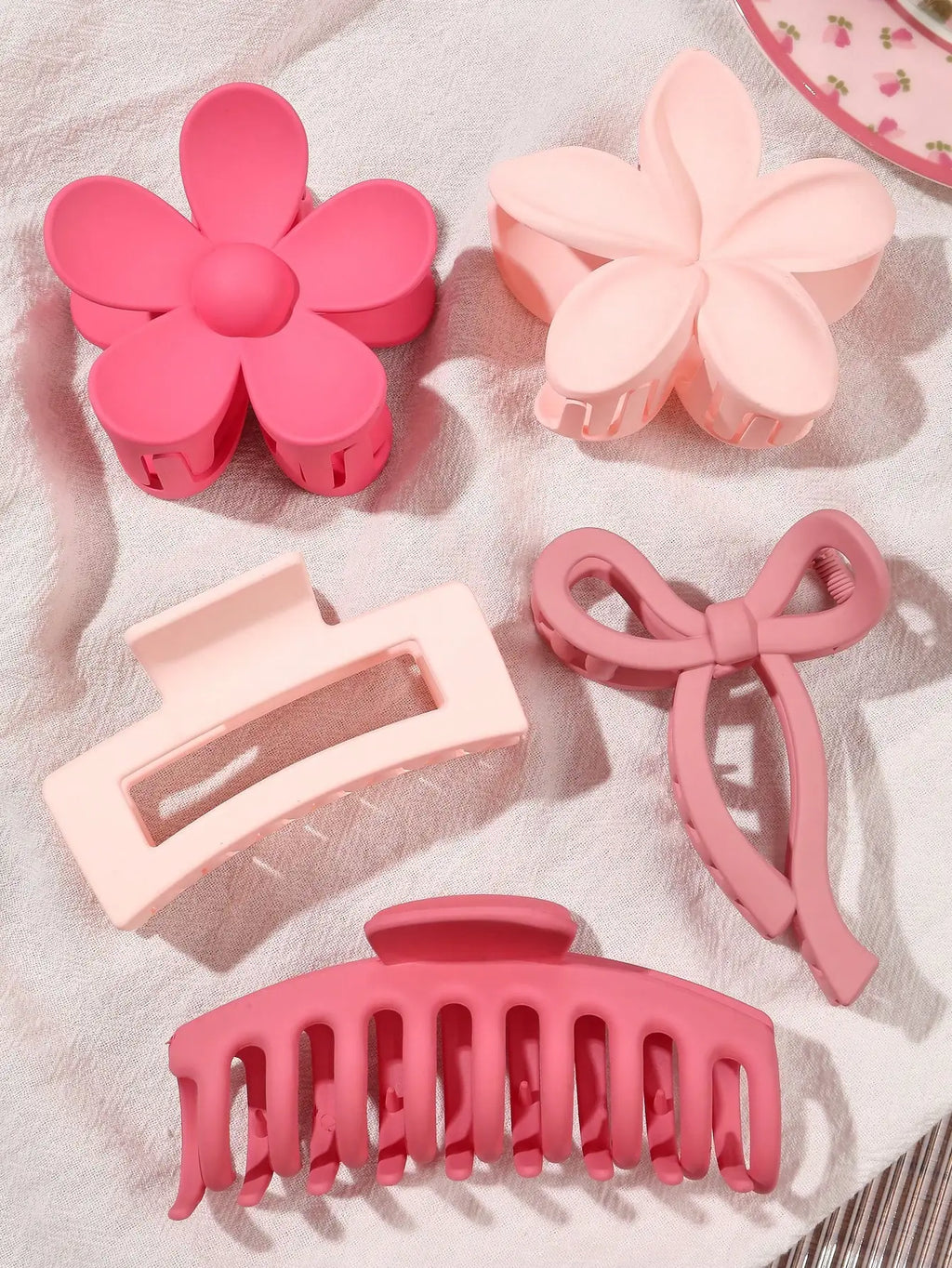 GripGlam™ Matte Claw Clips Set — 5 Pack Large Hair Claws