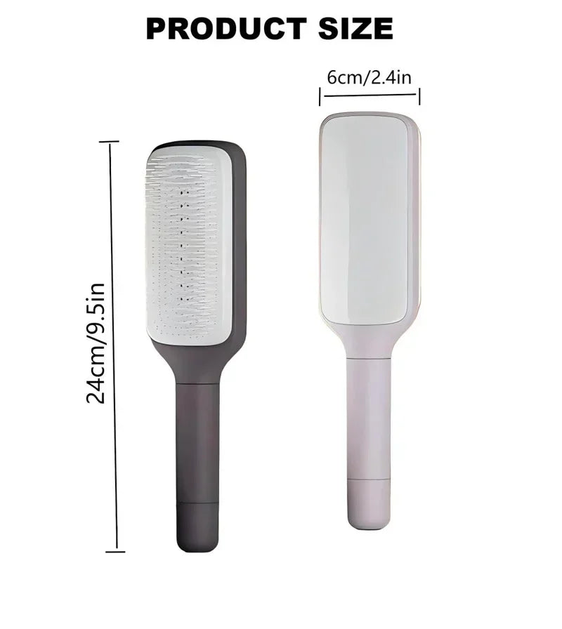 EasyClean™ Self-Cleaning Hair Brush — One-Twist Retractable Comb