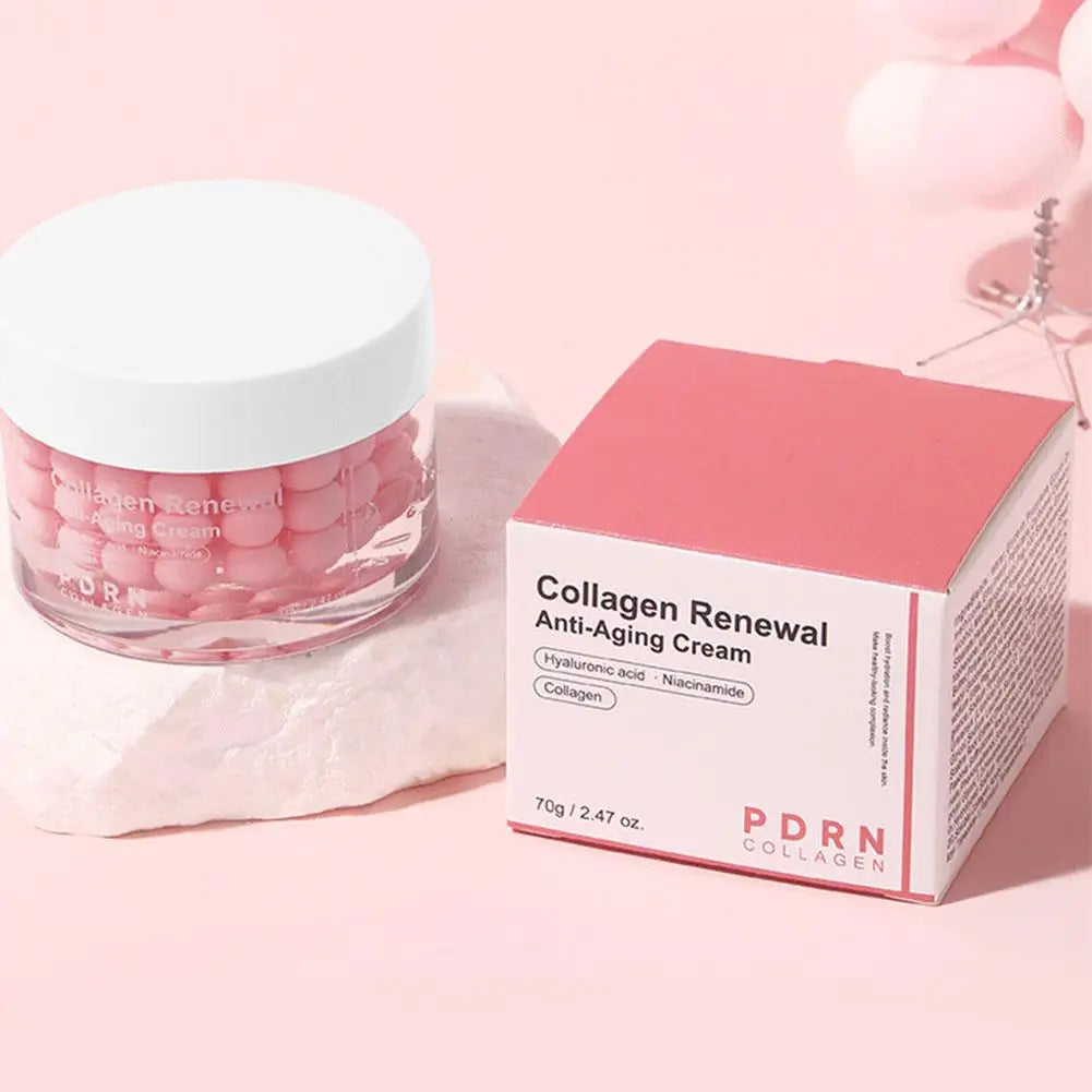 Korean Skin Care PDRN Pink Collagen Capsule Cream Moisturizing Brighten Skin Tone Anti-Wrinkle Repair Skin Barrier for All Skin