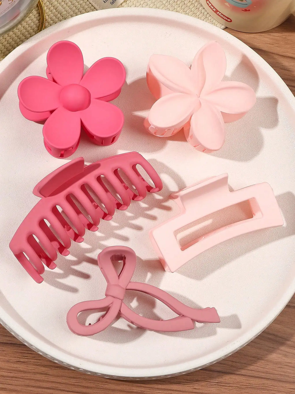 GripGlam™ Matte Claw Clips Set — 5 Pack Large Hair Claws