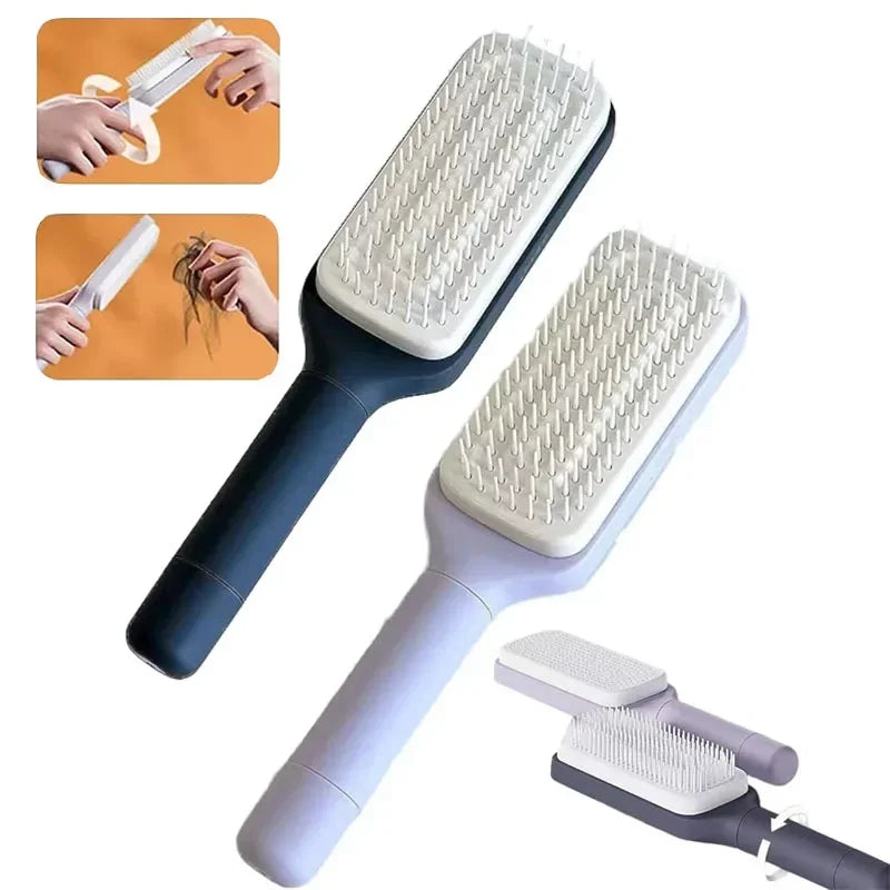 EasyClean™ Self-Cleaning Hair Brush — One-Twist Retractable Comb