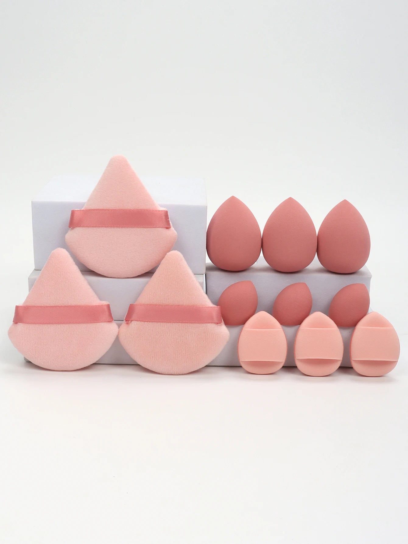 12-Piece Makeup Sponge Set – Powder Puffs, Air Cushion & Beauty Egg Blenders