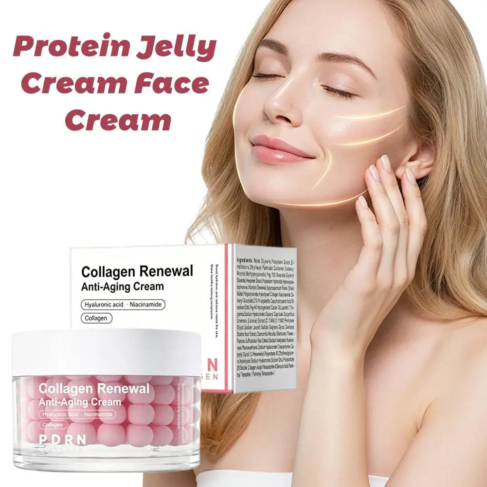 Korean Skin Care PDRN Pink Collagen Capsule Cream Moisturizing Brighten Skin Tone Anti-Wrinkle Repair Skin Barrier for All Skin