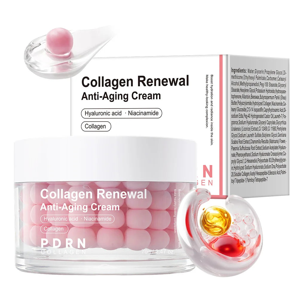 Korean Skin Care PDRN Pink Collagen Capsule Cream Moisturizing Brighten Skin Tone Anti-Wrinkle Repair Skin Barrier for All Skin