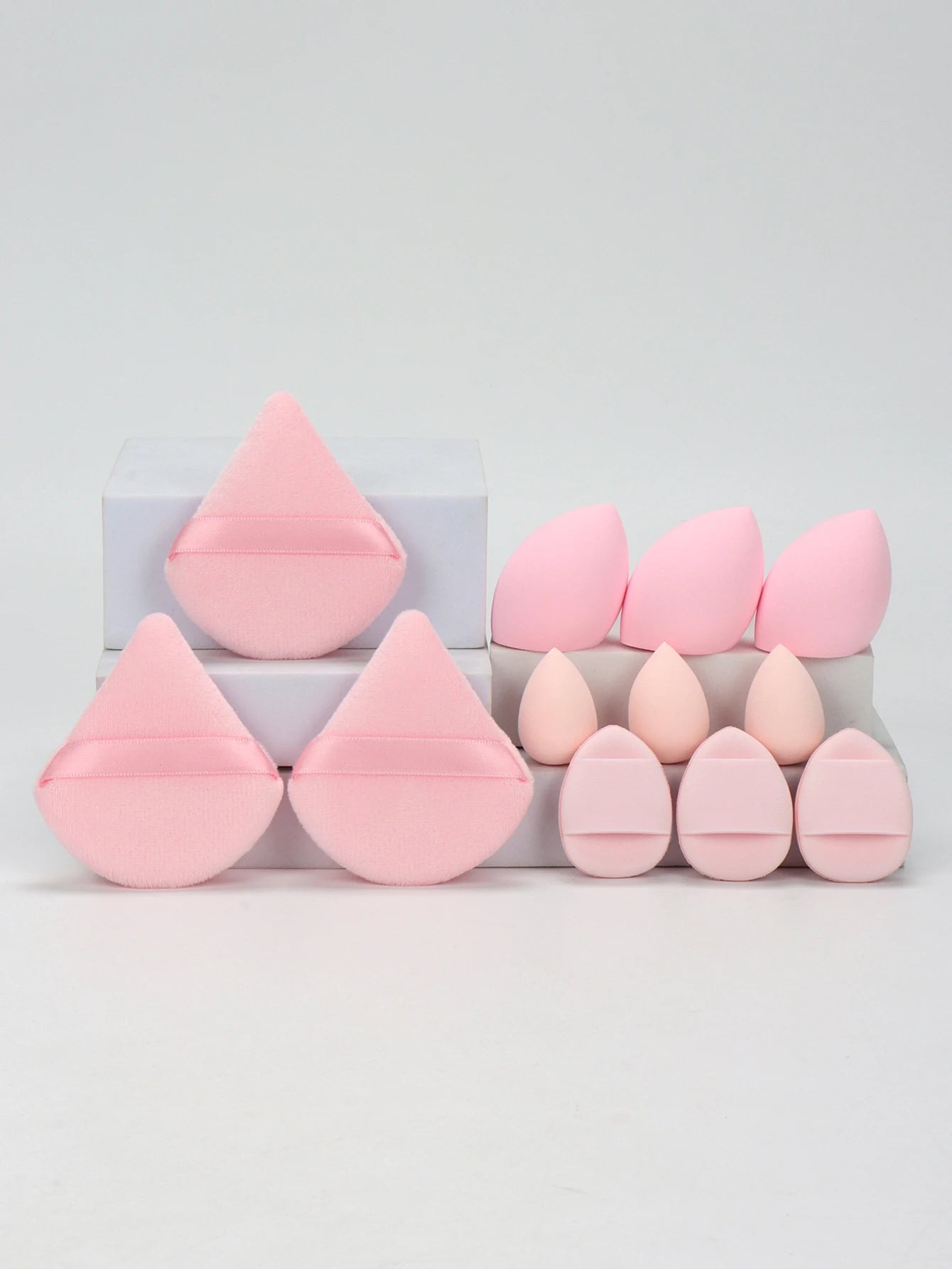 12-Piece Makeup Sponge Set – Powder Puffs, Air Cushion & Beauty Egg Blenders