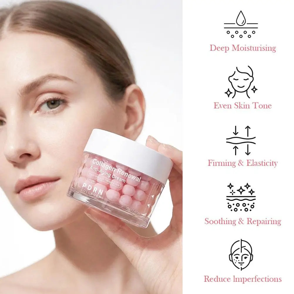 Korean Skin Care PDRN Pink Collagen Capsule Cream Moisturizing Brighten Skin Tone Anti-Wrinkle Repair Skin Barrier for All Skin