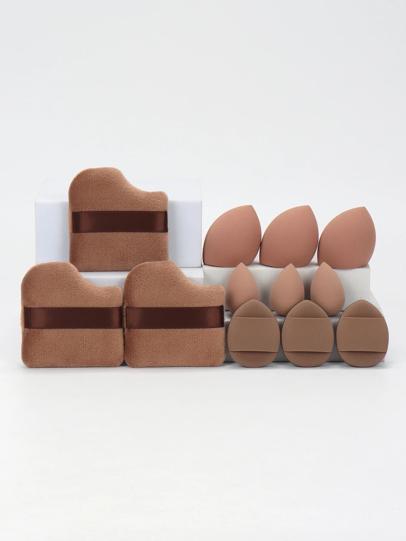 12-Piece Makeup Sponge Set – Powder Puffs, Air Cushion & Beauty Egg Blenders