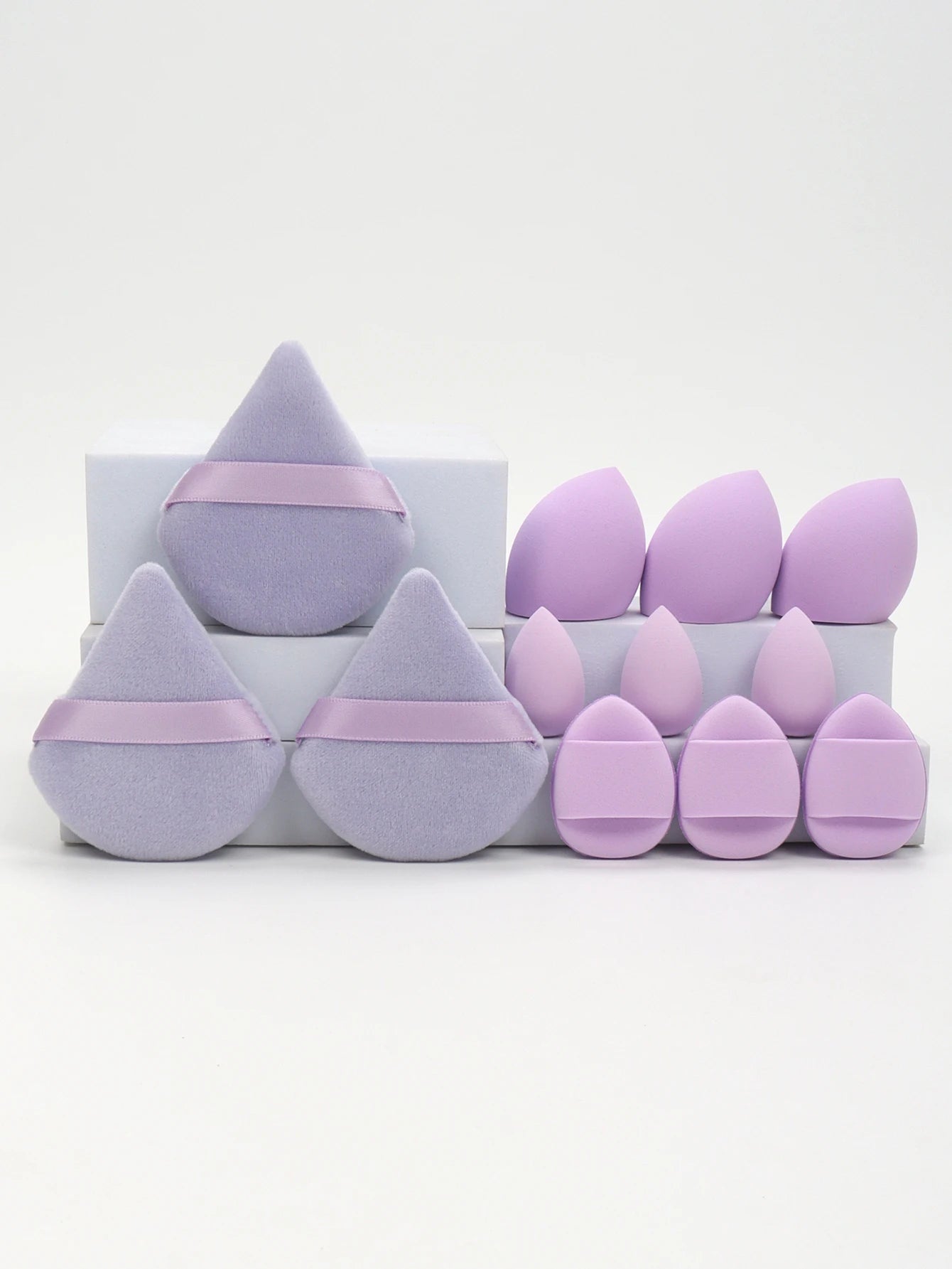 12-Piece Makeup Sponge Set – Powder Puffs, Air Cushion & Beauty Egg Blenders