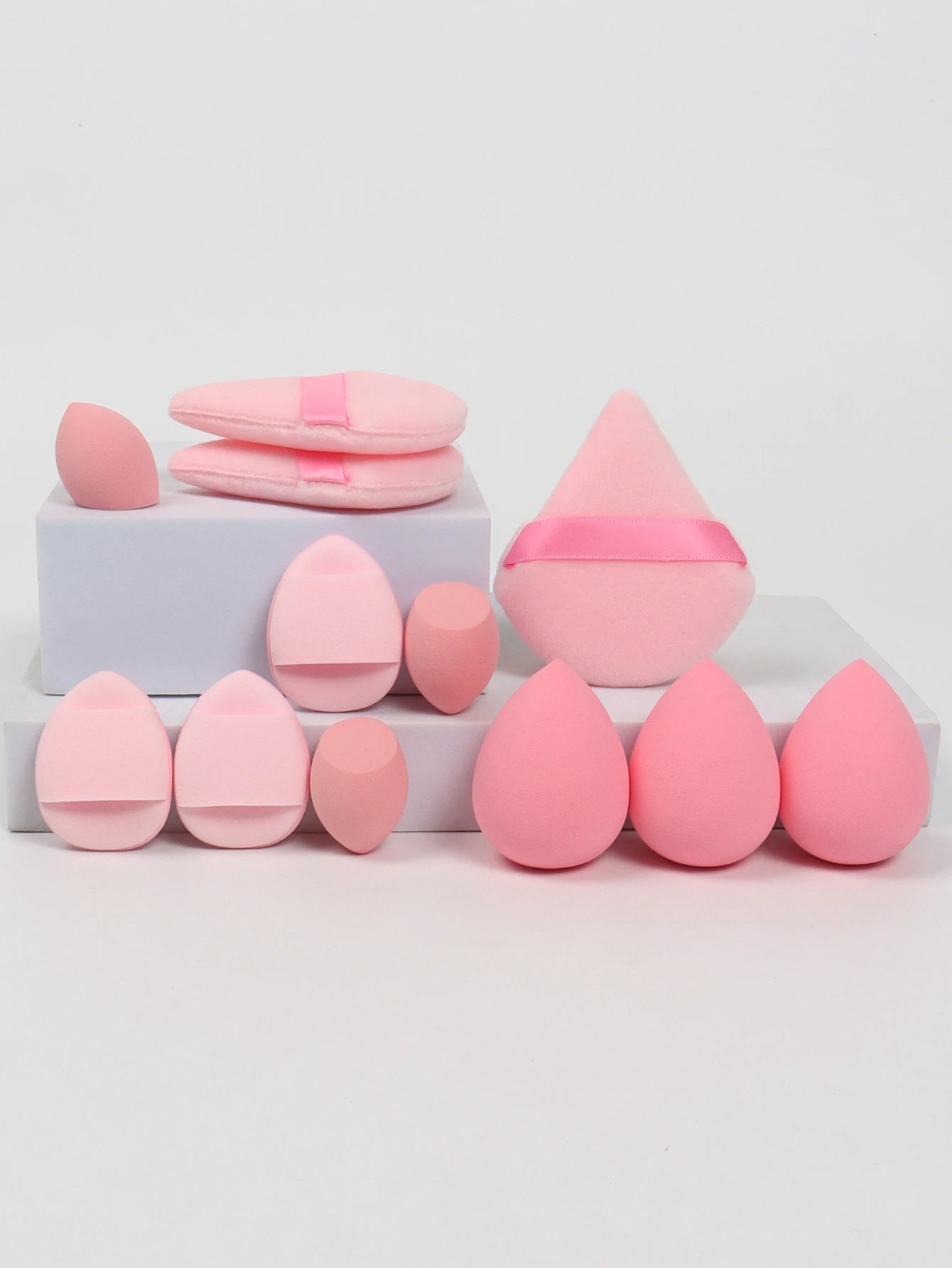 12-Piece Makeup Sponge Set – Powder Puffs, Air Cushion & Beauty Egg Blenders