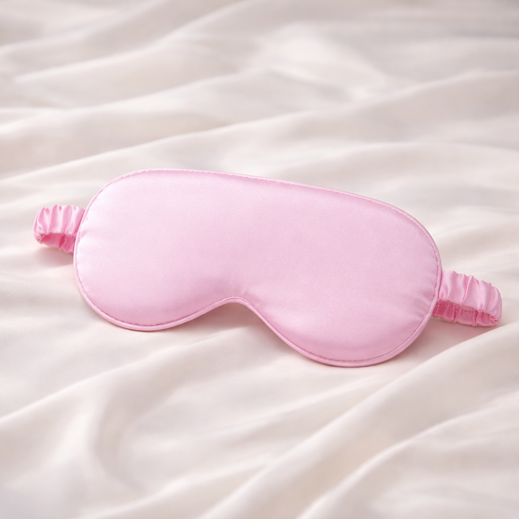 Silk Feel Sleep Eye Mask – Soft Blackout Night Mask for Women