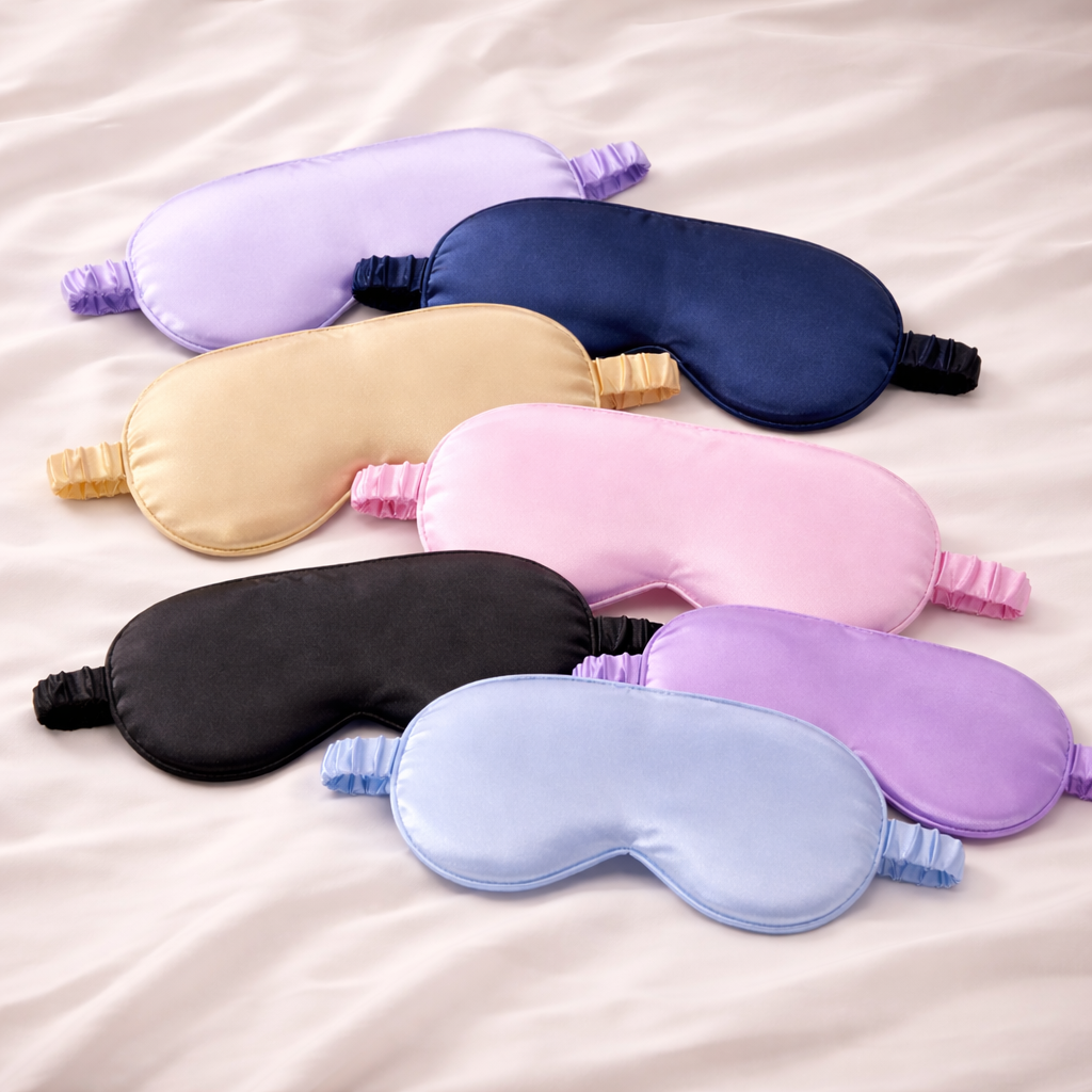 Silk Feel Sleep Eye Mask – Soft Blackout Night Mask for Women